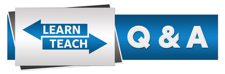 Q And A - Questions And Answers Blue Grey Horizontal 
