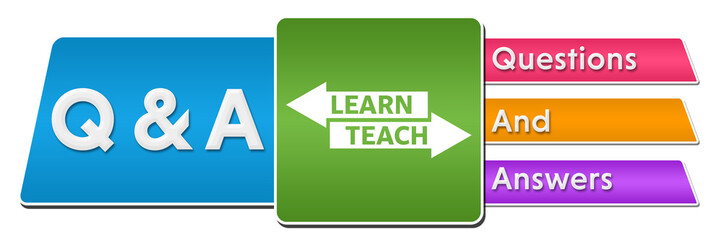 Q And A - Questions And Answers Colorful Square Stripes 