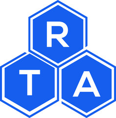 RTA letter logo design on black background. RTA  creative initials letter logo concept. RTA letter design.