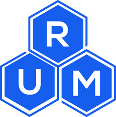 RUM letter logo design on White background. RUM creative initials letter logo concept. RUM letter design. 