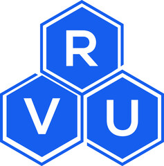 RVU letter logo design on White background. RVU creative initials letter logo concept. RVU letter design. 