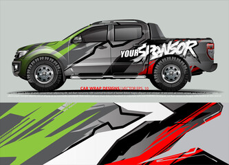 Fototapeta premium truck graphics. modern camouflage design for vehicle vinyl wrap 