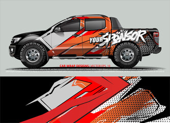 Fototapeta premium truck graphics. modern camouflage design for vehicle vinyl wrap 