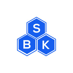 Fototapeta premium SBK letter logo design on White background. SBK creative initials letter logo concept. SBK letter design. 