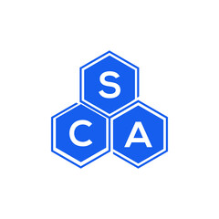 Obraz premium SCA letter logo design on White background. SCA creative initials letter logo concept. SCA letter design. 