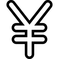 yen symbol icon vector