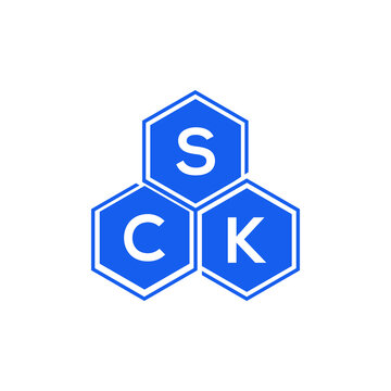 SCK letter logo design on White background. SCK creative initials letter logo concept. SCK letter design. 
