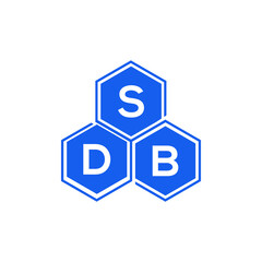 Obraz premium SDB letter logo design on White background. SDB creative initials letter logo concept. SDB letter design. 
