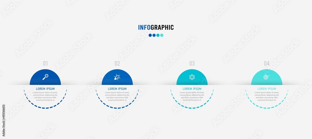 Wall mural business data visualization. process chart. abstract elements of graph, diagram with steps, options,