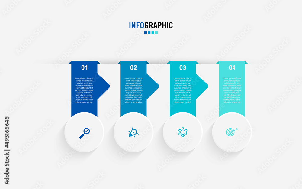 Wall mural business data visualization. process chart. abstract elements of graph, diagram with steps, options,