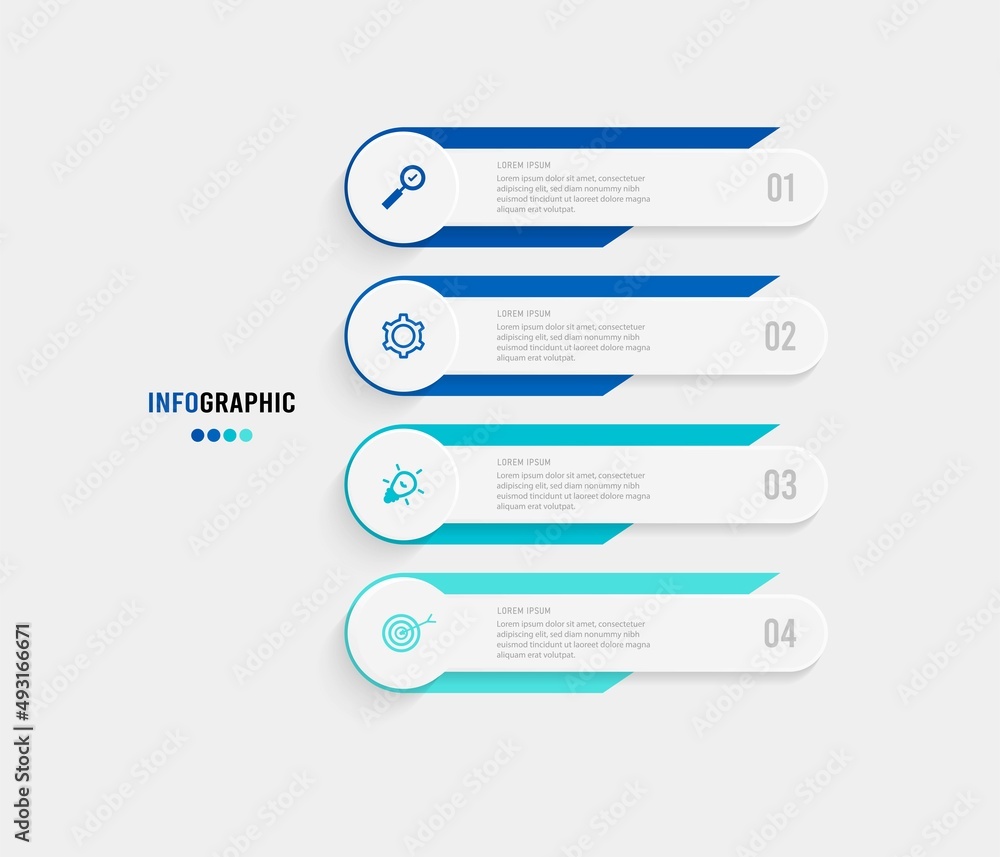 Wall mural business data visualization. process chart. abstract elements of graph, diagram with steps, options,