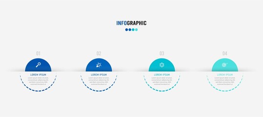 Business data visualization. Process chart. Abstract elements of graph, diagram with steps, options, parts or processes. Vector business template for presentation. Creative concept for infographic