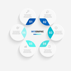 Business data visualization. Process chart. Abstract elements of graph, diagram with steps, options, parts or processes. Vector business template for presentation. Creative concept for infographic