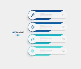 Business data visualization. Process chart. Abstract elements of graph, diagram with steps, options, parts or processes. Vector business template for presentation. Creative concept for infographic