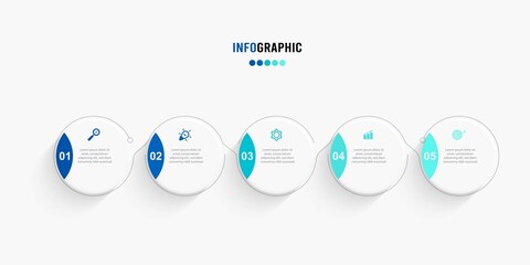 Business data visualization. Process chart. Abstract elements of graph, diagram with steps, options, parts or processes. Vector business template for presentation. Creative concept for infographic