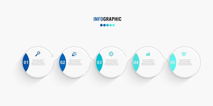 Business data visualization. Process chart. Abstract elements of graph, diagram with steps, options, parts or processes. Vector business template for presentation. Creative concept for infographic