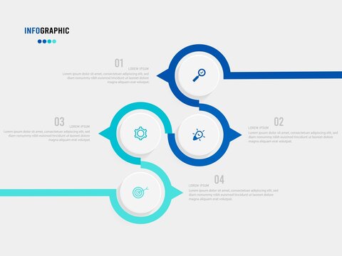 Business data visualization. Process chart. Abstract elements of graph, diagram with steps, options, parts or processes. Vector business template for presentation. Creative concept for infographic