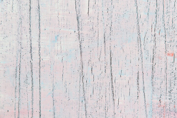 abstract grunge background: rough linen canvas thinly coated with light tinted primer, short focus, blur. Temporary object.