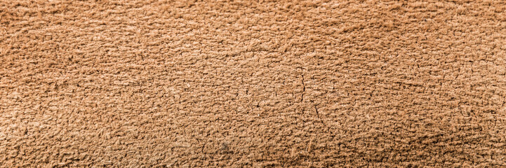 Roughly processed thick strong camel leather, close, close-up