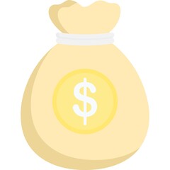 Money sack icon cash bag vector dollar moneybag