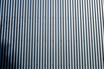 Corrugated Metal Wall in Black and White.