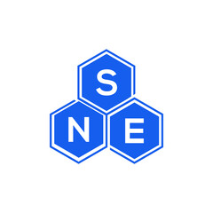 SNE letter logo design on White background. SNE creative initials letter logo concept. SNE letter design. 