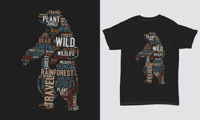 Wild Shape Cloud Bear T-shirt Design