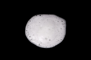  liquid white foam bubbles isolated 