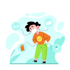 Health Protocol Kid Illustration