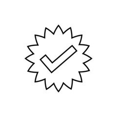 Graphic flat checklist icon for your design and website