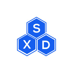 SXD letter logo design on black background. SXD  creative initials letter logo concept. SXD letter design.