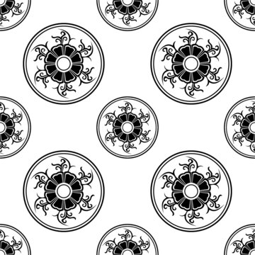 Seamless repeating traditional pattern design