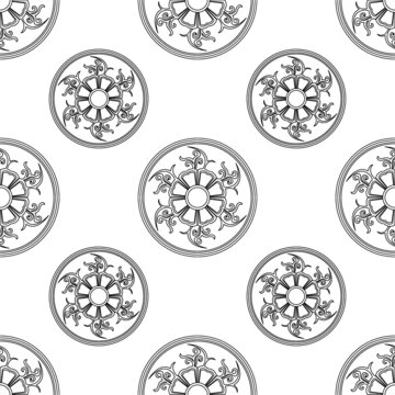 Seamless repeating traditional pattern design