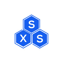 SXS letter logo design on black background. SXS creative initials letter logo concept. SXS letter design. 