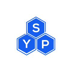 SYP letter logo design on black background. SYP creative initials letter logo concept. SYP letter design. 