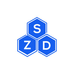 SZD letter logo design on black background. SZD  creative initials letter logo concept. SZD letter design.
