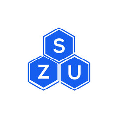 SZU letter logo design on black background. SZU  creative initials letter logo concept. SZU letter design.
