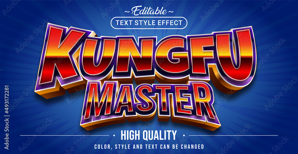 Poster Editable text style effect - Kungfu Master text style theme.
