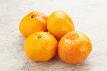 Fresh ripe juicy yellow mandarin