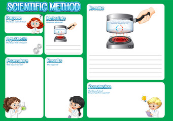 Obraz premium The science method worksheet for children