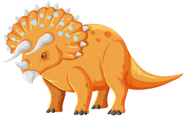 A dinosaur triceratops on white background