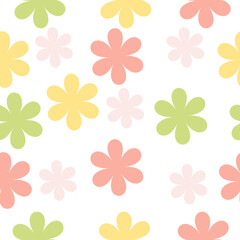 Motif floral graphique vectorielle continue dans des couleurs pastel douces. Design moderne. Idéal pour l& 39 impression sur tissus et papiers peints.