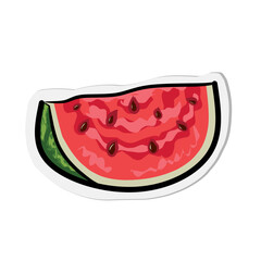 watermelon slice vector illustration cartoon