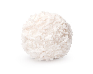 Fototapeta na wymiar Sweet round coconut candy isolated on white