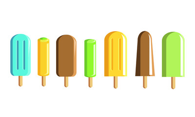 Ice Cream Complete Collection Vector Illustration