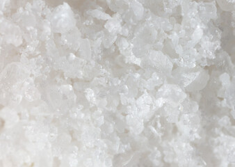 White ground salt as background.
