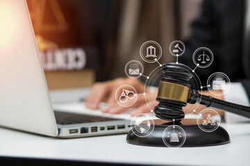 justice and law concept.Male judge Consultation and legal concepts, lawyers, 