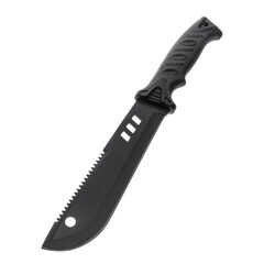 Knife tourist, hunting, tactical, military for survival and self-defense. Steel blade. An isolated object on a white background.