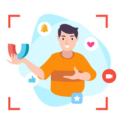 An influencer is trying to attract engagement from their social media