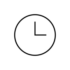 Graphic flat clock icon for your design and website